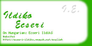 ildiko ecseri business card